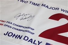 John Daly Signed 2 Time Major Winner Flag - Daly Collection JSA ALOA