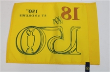 John Daly Signed 2022 OPEN Championship at St Andrews Yellow Flag JSA ALOA