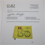 John Daly Signed 2022 OPEN Championship at St Andrews Yellow Flag JSA ALOA