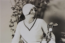 Original Photo Of Flapper Girl With Golf Bag