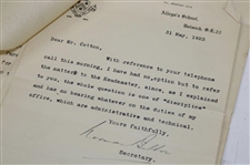 Correspondence About 1923 School Cricket Match 'Scuffle' And T. H. Cotton