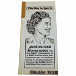 1964 Original Pen And Ink Drawing Of Louise Suggs by Hollreiser 