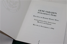Two (2) Copies Of 1992 'Gene Sarazen A Champions Story'