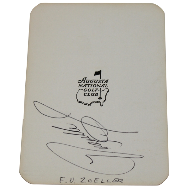 Fuzzy Zoeller Signed Augusta National Par 3 Course Scorecard
