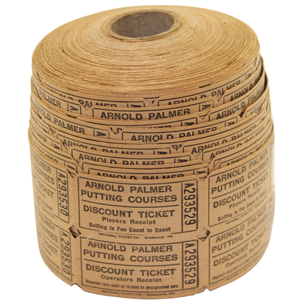 Large Roll of Arnold Palmer Putting Courses Tickets