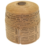 Large Roll of Arnold Palmer Putting Courses Tickets