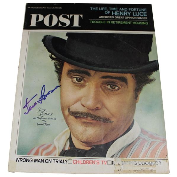 Jack Lemmon Signed January 1965 Saturday Evening Post JSA ALOA