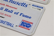 George Mikan & Bill Sherman Signed Ltd Ed Basketball Hall Of Fame License Plates #213 & #220/1750 JSA ALOA
