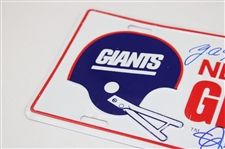 Legends Signed Giants License Plate, Kyle Rote Signed 1965 Football Vinyl Record & 1950 Giants Press Guide JSA ALOA