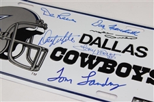 Legends Signed Dallas Cowboys License Plate JSA ALOA
