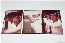 Jack Nicklaus Original Lester Nehamkin Photos & Negatives w/ Articles & 1980 U. S. Open Press Badge