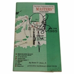 Bernhard Langer Signed 1985 Masters Tournament Spectator Guide JSA ALOA