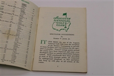 Tommy Aaron Signed 1973 Masters Tournament Spectator Guide JSA ALOA