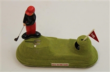 Golf Theme Hole In One Coin Bank w/Box