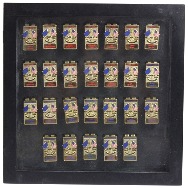 Twenty Six (26) 2006 Ryder Cup Commemorative Money Clips in Display Case