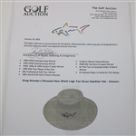 Greg Norman's Personal New Shark Logo Tan Straw Gambler Hat - Unworn