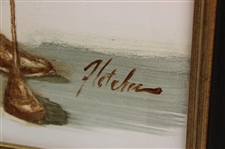 Original Architect William Flynn Cherry Hills CC Oil Painting Signed by Artist Robert Fletcher - Framed