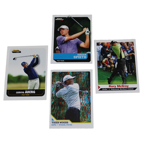 Woods, McIlroy, Aberg & Spieth Sports Illustrated For Kids Cards #113, #214, #430 & #1139