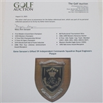 Gene Sarazen's Gifted 59 Independent Commando Squadron Royal Engineers Plaque