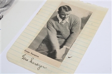 (2) Gene Sarazen Signed Cuts & (2) 1930's American Golfer Magazines JSA ALOA