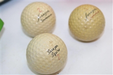 Wilson Sarazen Squire, Gene Sarazen Tournament , Gene Sarazen Strokemaster Golf Ball Boxes & (3) Golf Balls