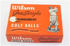 Wilson Sarazen Squire, Gene Sarazen Tournament , Gene Sarazen Strokemaster Golf Ball Boxes & (3) Golf Balls