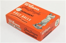 Wilson Sarazen Squire, Gene Sarazen Tournament , Gene Sarazen Strokemaster Golf Ball Boxes & (3) Golf Balls