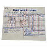 Angela Bonallack & Catherine Lacoste Signed 1964 British Amateur Scorecard JSA ALOA