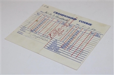 Angela Bonallack & Catherine Lacoste Signed 1964 British Amateur Scorecard JSA ALOA