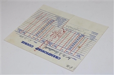 Angela Bonallack & Catherine Lacoste Signed 1964 British Amateur Scorecard JSA ALOA