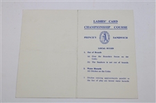 Angela Bonallack & Catherine Lacoste Signed 1964 British Amateur Scorecard JSA ALOA