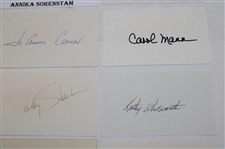 Fifteen (15) LPGA Tour Legends Signed Cuts JSA ALOA