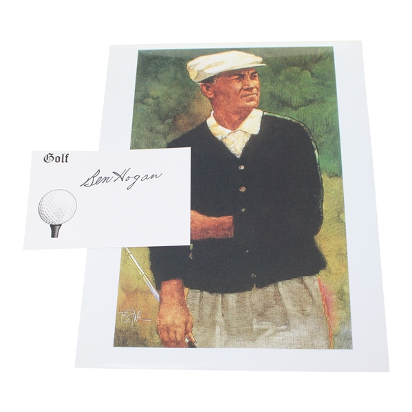 Ben Hogan Signed Cut with Ben Hogan Print JSA ALOA