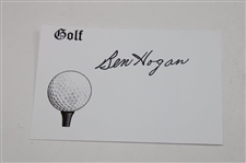 Ben Hogan Signed Cut with Ben Hogan Print JSA ALOA