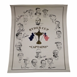 Byron Nelson & others Multi-Signed Ryder Cup Captains Poster JSA ALOA