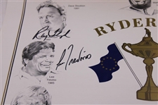 Byron Nelson & others Multi-Signed Ryder Cup Captains Poster JSA ALOA
