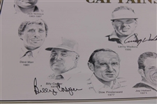 Byron Nelson & others Multi-Signed Ryder Cup Captains Poster JSA ALOA