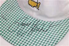 Payne Stewart Signed Classic Slazenger Masters Tournament White w/Green Plaid Hat JSA ALOA