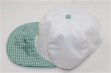 Payne Stewart Signed Classic Slazenger Masters Tournament White w/Green Plaid Hat JSA ALOA