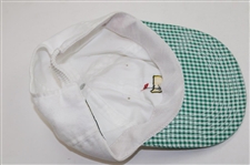 Payne Stewart Signed Classic Slazenger Masters Tournament White w/Green Plaid Hat JSA ALOA
