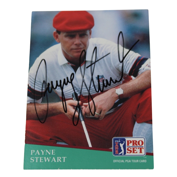 Payne Stewart Signed 1991 PGA Tour Pro-Set Golf Card #103 JSA ALOA