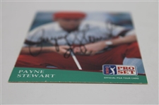 Payne Stewart Signed 1991 PGA Tour Pro-Set Golf Card #103 JSA ALOA