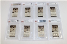 Twenty-Seven (27) 1936 John Cotton Ltd Golf Strokes Beckett Graded Cards