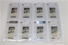Twenty-Three (23) 1937 John Cotton Ltd Golf Strokes Beckett Graded Cards