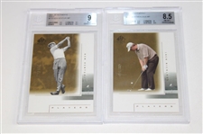 Six (6) 2001 SP Authentic Gold /500 Beckett Graded Cards - Incl. Two (2) Nicklaus 