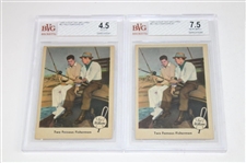 Two (2) 1991 Pro Set Promo Cards & (2) 1959 Fleer Ted Williams/ Sam Snead Cards Becket Graded