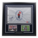 Bryson DeChambeau signed 2024 US Open at Pinehurst No. 2 Flag Display - Framed JSA #AZ84124