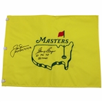 Jack Nicklaus & Gary Player Signed Undated Masters Flag w/Years Won JSA ALOA