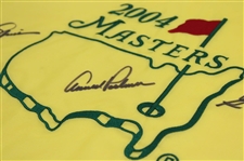 Big 3 Palmer, Nicklaus & Player Signed 2004 Master Flag - Arnie's Final Masters JSA ALOA