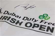 Padraig Harrington Signed Dubai Duty Free Irish Open Flag Beckett #BS38767